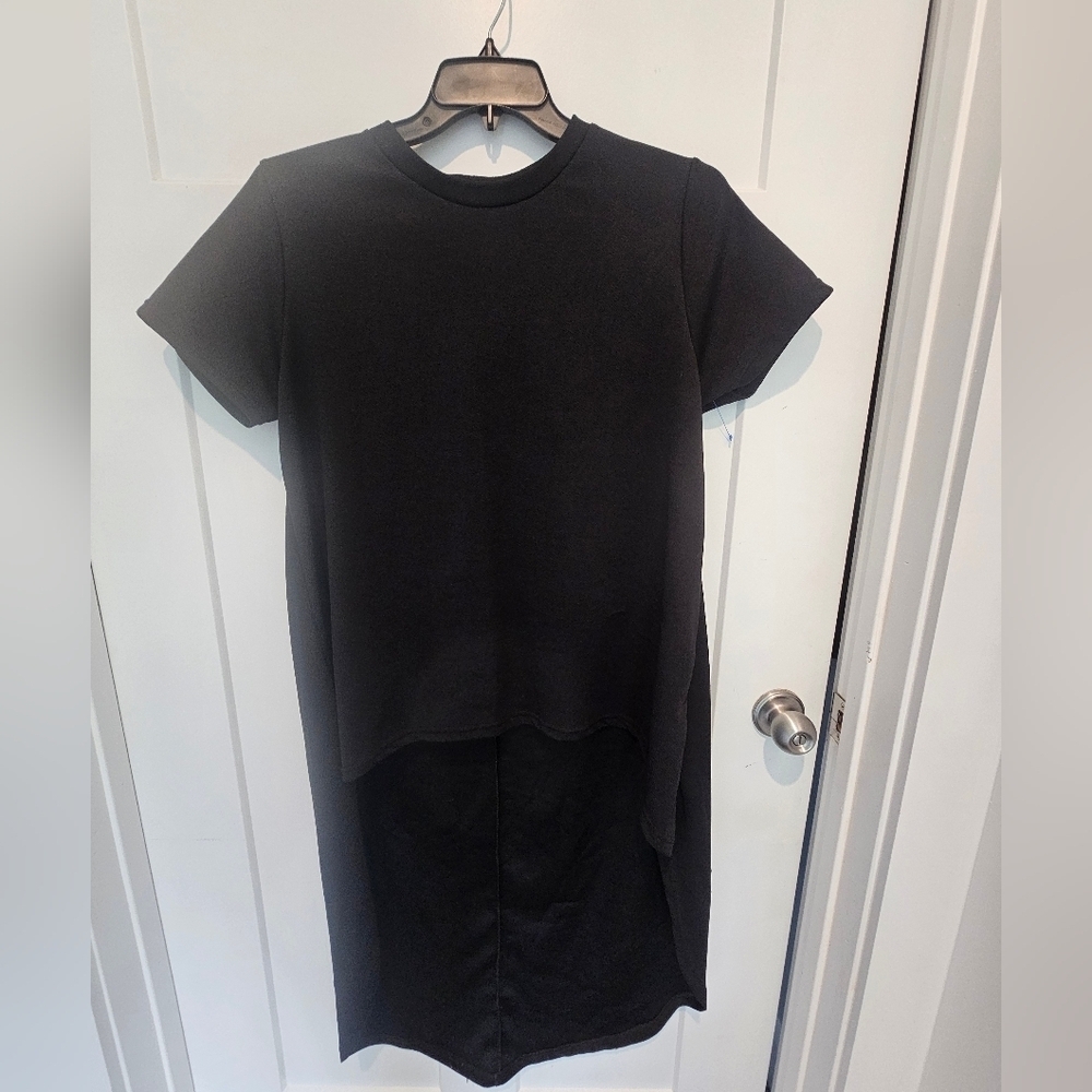 Love Black High-Low T-Shirt Dress Plus Size 2X Casual Short Sleeve